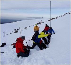 Winter mountaineering skills